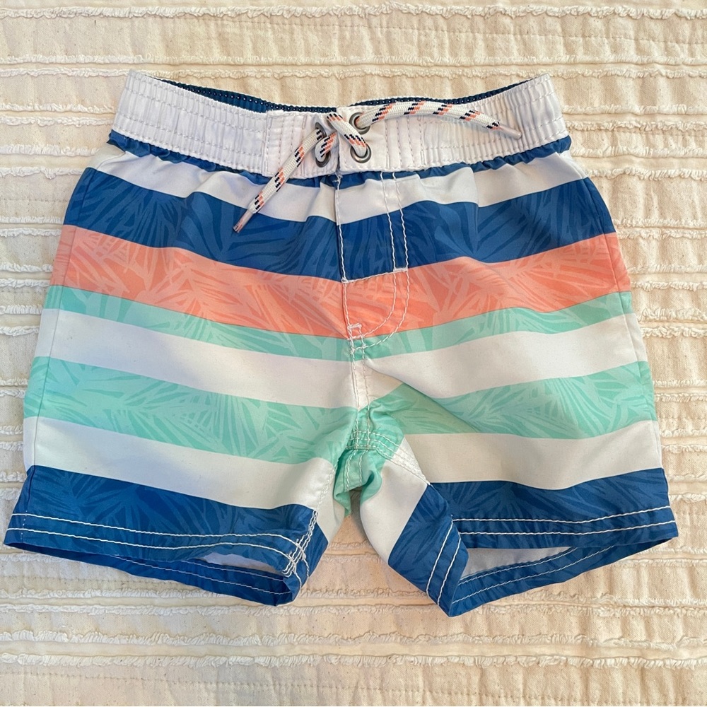 Baby Boys Striped Swim Trunks 12-18MO